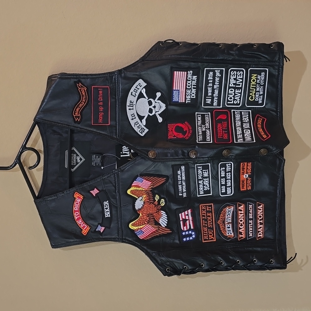 Buffalo Leather Motorcycle Vest